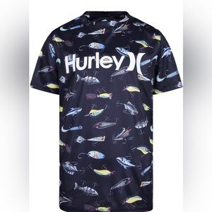 This Hurley Boys' Rash Guard Swim Shirt provides UPF 50+ protection